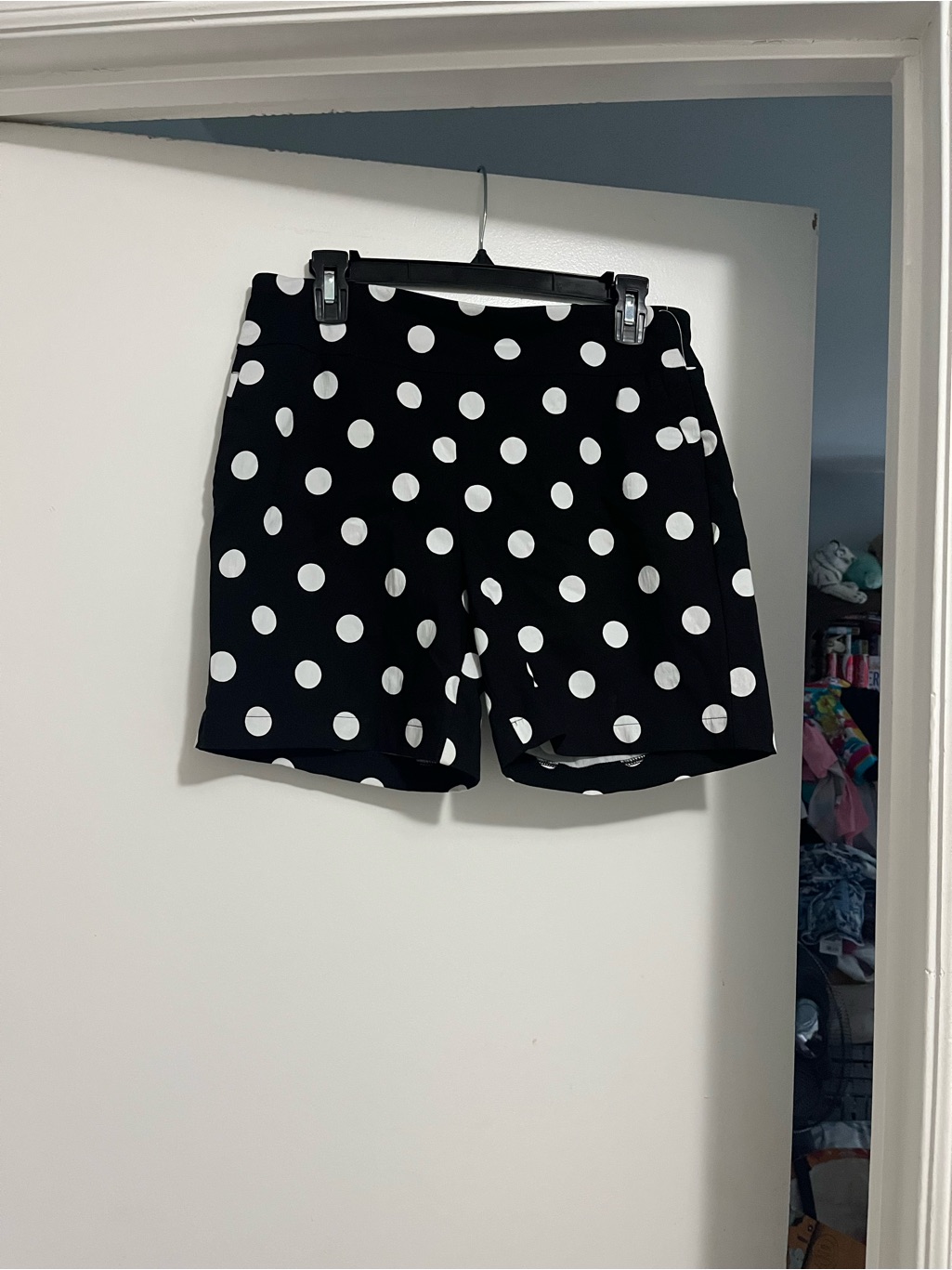 Attyre Black And White Polka Dot Women’s Shorts